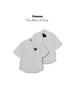 Áo sơ mi kẻ sọc "The Black Rabbit Flames"