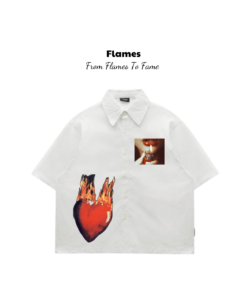 Áo sơ mi Aesthetics - "BST Flames Heart"
